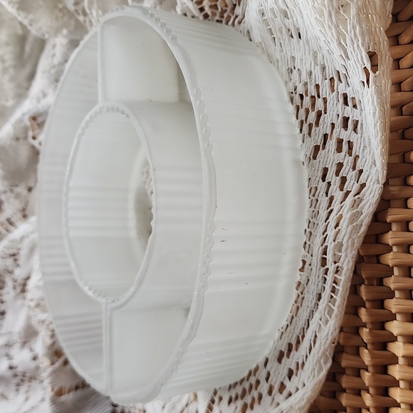 Vintage Frosted Glass Art Deco Flower Trough Succulents Plants Vase - Picture 4 of 10